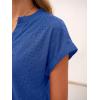 image:imageANRABESS Women Tops Short Sleeve V Neck Eyelet Shirts Dressy Casual Blouses 2026 Summer Tee TShirts Vacation OutfitsRoyal Blue