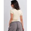 image:imageANRABESS Womens 3 Pack Short Sleeve Shirts 2026 Crop Tops Tight Fitted Basic Tees Workout T Shirts Y2k Clothes Summer OutfitBlackwhiteapricot