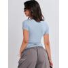 image:imageANRABESS Womens 3 Pack Short Sleeve Shirts 2026 Crop Tops Tight Fitted Basic Tees Workout T Shirts Y2k Clothes Summer OutfitBlackwhitehaze Blue