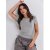 image:imageANRABESS Womens 3 Pack Short Sleeve Shirts 2026 Crop Tops Tight Fitted Basic Tees Workout T Shirts Y2k Clothes Summer OutfitBlackwhitelight Grey
