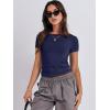 image:imageANRABESS Womens 3 Pack Short Sleeve Shirts 2026 Crop Tops Tight Fitted Basic Tees Workout T Shirts Y2k Clothes Summer OutfitBlackwhitenavy