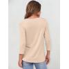 image:imageANRABESS Womens 34 Sleeve Tops Henley Shirts Casual Trendy Button T Shirts 2026 Summer Basic TunicApricot