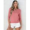 image:imageANRABESS Womens 34 Sleeve Tops Henley Shirts Casual Trendy Button T Shirts 2026 Summer Basic TunicCoral Pink