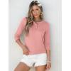 image:imageANRABESS Womens 34 Sleeve Tops Henley Shirts Casual Trendy Button T Shirts 2026 Summer Basic TunicCoral Pink