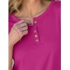 image:imageANRABESS Womens 34 Sleeve Tops Henley Shirts Casual Trendy Button T Shirts 2026 Summer Basic TunicHot Pink
