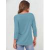 image:imageANRABESS Womens 34 Sleeve Tops Henley Shirts Casual Trendy Button T Shirts 2026 Summer Basic TunicLake Blue