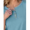 image:imageANRABESS Womens 34 Sleeve Tops Henley Shirts Casual Trendy Button T Shirts 2026 Summer Basic TunicLake Blue