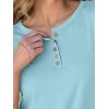 image:imageANRABESS Womens 34 Sleeve Tops Henley Shirts Casual Trendy Button T Shirts 2026 Summer Basic TunicLight Blue