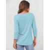image:imageANRABESS Womens 34 Sleeve Tops Henley Shirts Casual Trendy Button T Shirts 2026 Summer Basic TunicLight Blue