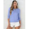 image:imageANRABESS Womens 34 Sleeve Tops Henley Shirts Casual Trendy Button T Shirts 2026 Summer Basic TunicSky Blue
