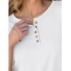 image:imageANRABESS Womens 34 Sleeve Tops Henley Shirts Casual Trendy Button T Shirts 2026 Summer Basic TunicWhite