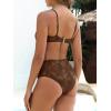image:imageANRABESS Womens Bikini Sets  High Waisted Lace Swimsuits Two Piece Beach WearCoffee