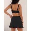 image:imageANRABESS Womens Bikini Skirt Sets High Waisted Two Piece Swimsuits 2026 Summer Tummy Control Mesh Swim Bathing SuitsBlack