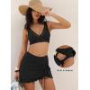 image:imageANRABESS Womens Bikini Skirt Sets High Waisted Two Piece Swimsuits 2026 Summer Tummy Control Mesh Swim Bathing SuitsBlack
