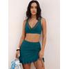 image:imageANRABESS Womens Bikini Skirt Sets High Waisted Two Piece Swimsuits 2026 Summer Tummy Control Mesh Swim Bathing SuitsCadet Blue