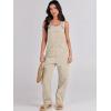 image:imageANRABESS Womens Denim Overalls Loose Fit Adjustable Strap Summer Gardening Casual amp Work Jean JumpsuitApricot