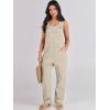 image:imageANRABESS Womens Denim Overalls Loose Fit Adjustable Strap Summer Gardening Casual amp Work Jean JumpsuitApricot