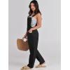 image:imageANRABESS Womens Denim Overalls Loose Fit Adjustable Strap Summer Gardening Casual amp Work Jean JumpsuitBlack
