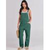 image:imageANRABESS Womens Denim Overalls Loose Fit Adjustable Strap Summer Gardening Casual amp Work Jean JumpsuitDeep Green