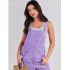 image:imageANRABESS Womens Denim Overalls Loose Fit Adjustable Strap Summer Gardening Casual amp Work Jean JumpsuitPurple