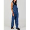 image:imageANRABESS Womens Denim Overalls Loose Fit Adjustable Strap Summer Gardening Casual amp Work Jean JumpsuitWashed Deep Blue