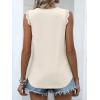 image:imageANRABESS Womens Lace Trim Tank Tops V Neck Sleeveless Shirts 2026 Summer Casual Trendy Dressy Cami TopBeige