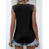 image:imageANRABESS Womens Lace Trim Tank Tops V Neck Sleeveless Shirts 2026 Summer Casual Trendy Dressy Cami TopBlack