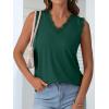 image:imageANRABESS Womens Lace Trim Tank Tops V Neck Sleeveless Shirts 2026 Summer Casual Trendy Dressy Cami TopDark Green