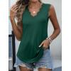image:imageANRABESS Womens Lace Trim Tank Tops V Neck Sleeveless Shirts 2026 Summer Casual Trendy Dressy Cami TopDark Green