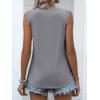 image:imageANRABESS Womens Lace Trim Tank Tops V Neck Sleeveless Shirts 2026 Summer Casual Trendy Dressy Cami TopGrey