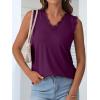 image:imageANRABESS Womens Lace Trim Tank Tops V Neck Sleeveless Shirts 2026 Summer Casual Trendy Dressy Cami TopPurple