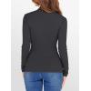 image:imageANRABESS Womens Lettuce Trim Mock Neck Long Sleeve Tops 2025 Casual Dressy Ribbed Knit Slim Fit Tee Shirt Fall Layer OutfitsDeep Grey