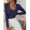 image:imageANRABESS Womens Long Sleeve Henley Tops Ribbed Knit Slim Fitted Trendy T Shirt Basic Tees Layer 2025 Fall Fashion OutfitsNavy Blue