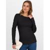 image:imageANRABESS Womens Long Sleeve Thermal Shirts Slim Fit Basic Tee Tops Warm Fleece Undershirts 2025 Fall Winter Layer OutfitsBlack