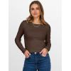 image:imageANRABESS Womens Long Sleeve Thermal Shirts Slim Fit Basic Tee Tops Warm Fleece Undershirts 2025 Fall Winter Layer OutfitsCoffee