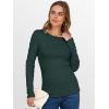 image:imageANRABESS Womens Long Sleeve Thermal Shirts Slim Fit Basic Tee Tops Warm Fleece Undershirts 2025 Fall Winter Layer OutfitsDeep Green