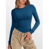 image:imageANRABESS Womens Long Sleeve Thermal Shirts Slim Fit Basic Tee Tops Warm Fleece Undershirts 2025 Fall Winter Layer OutfitsDeep Lake Blue