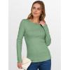 image:imageANRABESS Womens Long Sleeve Thermal Shirts Slim Fit Basic Tee Tops Warm Fleece Undershirts 2025 Fall Winter Layer OutfitsGreen