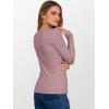 image:imageANRABESS Womens Long Sleeve Thermal Shirts Slim Fit Basic Tee Tops Warm Fleece Undershirts 2025 Fall Winter Layer OutfitsGrey Pink