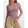 image:imageANRABESS Womens Long Sleeve Thermal Shirts Slim Fit Basic Tee Tops Warm Fleece Undershirts 2025 Fall Winter Layer OutfitsGrey Pink