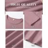 image:imageANRABESS Womens Long Sleeve Thermal Shirts Slim Fit Basic Tee Tops Warm Fleece Undershirts 2025 Fall Winter Layer OutfitsGrey Pink