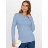 image:imageANRABESS Womens Long Sleeve Thermal Shirts Slim Fit Basic Tee Tops Warm Fleece Undershirts 2025 Fall Winter Layer OutfitsLight Blue