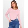 image:imageANRABESS Womens Long Sleeve Thermal Shirts Slim Fit Basic Tee Tops Warm Fleece Undershirts 2025 Fall Winter Layer OutfitsLight Pink