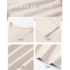 image:imageANRABESS Womens Long Sleeve Thermal Shirts Slim Fit Basic Tee Tops Warm Fleece Undershirts 2025 Fall Winter Layer OutfitsParchment