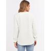 image:imageANRABESS Womens Long Sleeve Waffle Knit Shirts Dressy Casual Loose Button Up V Neck Henley Tops 2026 Fall Basic Tee BlouseBeige