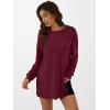 image:imageANRABESS Womens Oversized Long Sleeve shirts Fall Workout Tunic Tops Athletic Gym Tshirts Soft Basic Tees 2026 OutfitsBurgundy