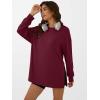 image:imageANRABESS Womens Oversized Long Sleeve shirts Fall Workout Tunic Tops Athletic Gym Tshirts Soft Basic Tees 2026 OutfitsBurgundy
