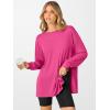 image:imageANRABESS Womens Oversized Long Sleeve shirts Fall Workout Tunic Tops Athletic Gym Tshirts Soft Basic Tees 2026 OutfitsHot Pink