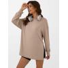image:imageANRABESS Womens Oversized Long Sleeve shirts Fall Workout Tunic Tops Athletic Gym Tshirts Soft Basic Tees 2026 OutfitsLight Brown