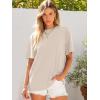image:imageANRABESS Womens Oversized Tee Shirts Comfy Fabric Loose Fit Top AllDay Cozy for Gym Lounge Office Versatile Casual WearAlmond